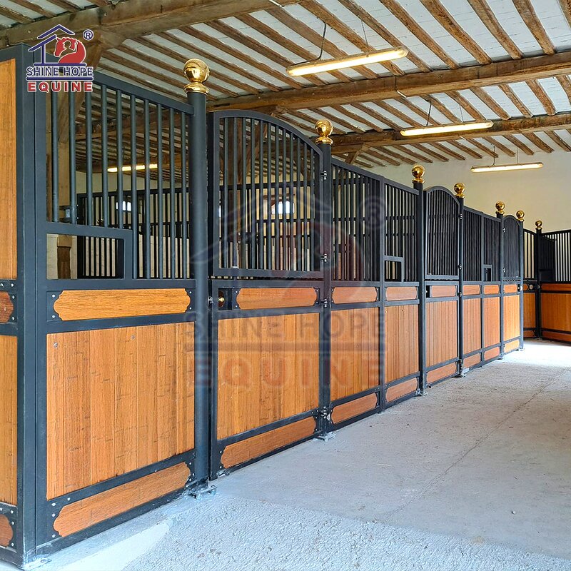 Horse Barn Kits Manufacturer - OEM Cheap Stable Panels Door bar Front with Hinged Door