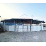 Covered Lunging Ring Manufacturer - OEM Metal Steel Tube Support with Vinyl Roof