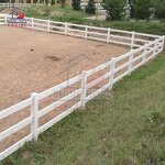 PVC Horse Fence Manufacturer - OEM 3-Rail UV Resistant White Vinyl Plastic Durable