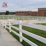 White PVC Farm Fence Factory - OEM Post and Rail 2-4 Rails Horse Paddock Durable