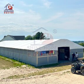 Mobile Horse Barn Manufacturer - OEM Customized Galvanized Portable Stalls with Roof