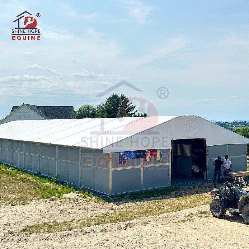 Mobile Horse Barn Manufacturer - OEM Customized Galvanized Portable Stalls with Roof