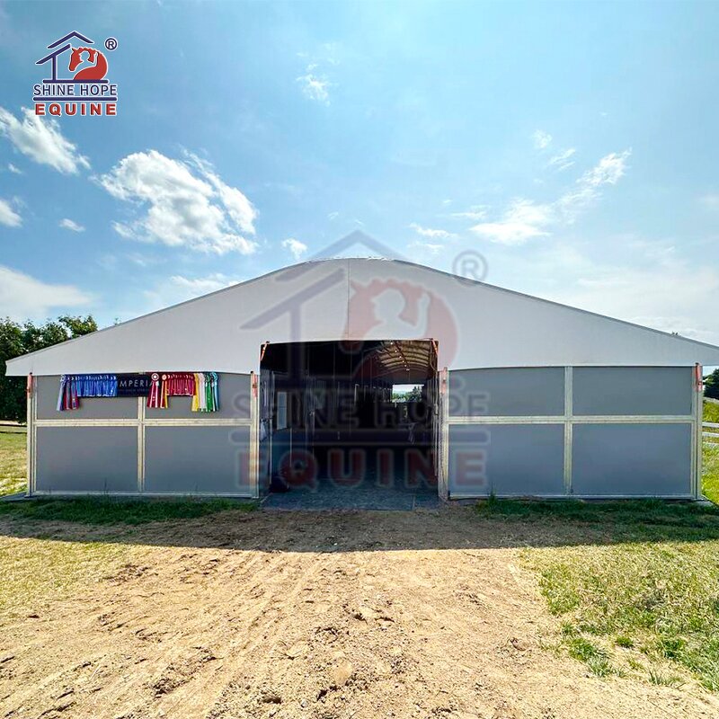 Prefab Horse Barn Manufacturer - OEM Economical Temporary Design with HDPE Panels