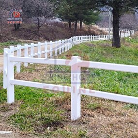 PVC Farm Fence Factory - OEM High Quality Factory Directly 3 Rails Farm Horse