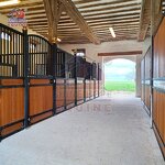 Horse Stable Stall Factory - OEM Barn Style Doors Wood Panel with Steel Frame