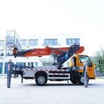 High-Altitude Work Vehicle Factory - OEM 25m Aerial Platform Diesel Truck Large Basket