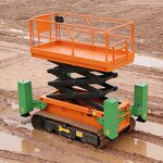 Crawler-type Scissor Lift Manufacturer - OEM Self-propelled Electric High Manganese Steel