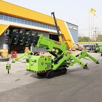 Compact Spider Crane Factory - OEM with Fly Jib 1T-8T Capacity Man Basket Indoor