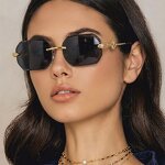 Sunglasses Factory - OEM Custom Small Frame Polygon Rimless