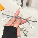 Anti Blue Light Glasses Factory - OEM Custom Retro Pink Red Metal Cat Eye