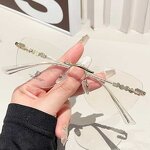 Eyeglasses Manufacturer - OEM Custom Spring Hinge Transparent Rimless