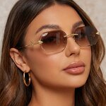 Sunglasses Factory - OEM Custom Small Frame Polygon Rimless