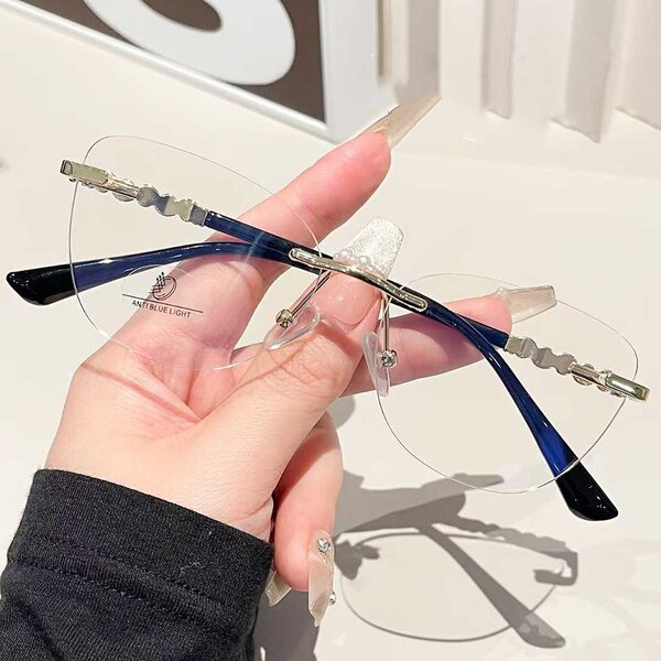 Eyeglasses Manufacturer - OEM Custom Spring Hinge Transparent Rimless