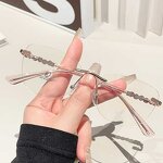 Eyeglasses Manufacturer - OEM Custom Spring Hinge Transparent Rimless