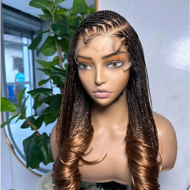 bob Hair Wholesale goal and Green Check Over Deep Water Wave Wig Braid