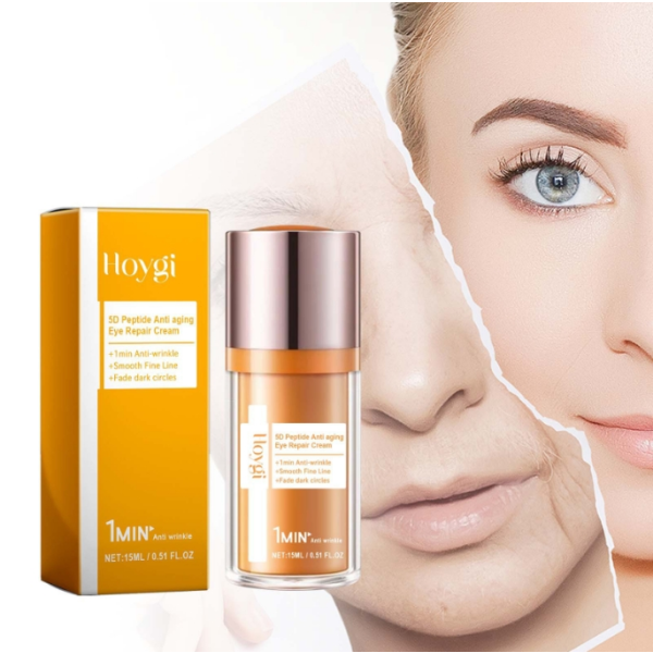 HOYGI 5D Peptide Eye Care Cream Smoothing and Moisturizing Eye Cream Apply Skin Cream Around the Eyes