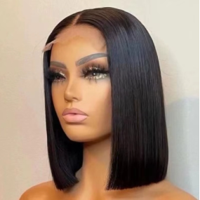 Best-Selling 10 Inch Short Straight Bob Wigs Fashion Lace Front Wigs 4x4 Closure Transparent HD Brazilians Vietnamese Option