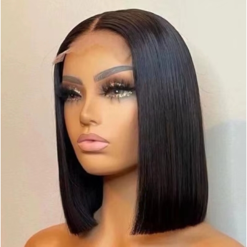 Best-Selling 10 Inch Short Straight Bob Wigs Fashion Lace Front Wigs 4x4 Closure Transparent HD Brazilians Vietnamese Option