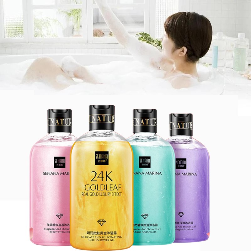 24k Gold Shower Gel Deep Cleansing Fragrance Perfume Shower Lotion Fragrance Quicksand Shower Gel Winter