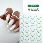 Best-selling Nail Sticker Waterproof Solid Color French Gradient Nail Adhesive Sticker DIY Nail Paste