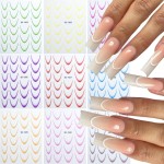 Best-selling Nail Sticker Waterproof Solid Color French Gradient Nail Adhesive Sticker DIY Nail Paste