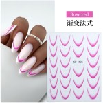 Best-selling Nail Sticker Waterproof Solid Color French Gradient Nail Adhesive Sticker DIY Nail Paste