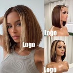 13x4 Front Lace Wig 100% Human Hair Wig  10inch Popular Style for Women in Europe, America, France and Spain