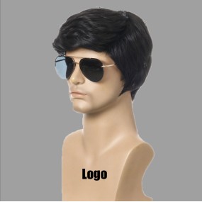 Wholesale Cheap New Partial Male Hair Short Black Hair Wig for Men Natural comfort