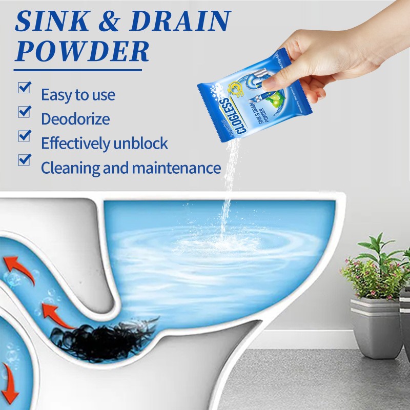 Drain Blockage Cleaning Powder Kitchen Bathroom Sewer Toilet Kitchen Blockage Cleaning Powder 30g