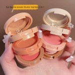 3 in 1 Matte Highlighter Blush Palette Pearly Blush Shiny Eyeshadow Multifunctional Face Makeup Palette Female Cosmetics