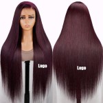 Wholesale 13*4 Front Lace 26inches   Wig 100% Human Wig Straight Hair Long Hair Head Set Europe and the United States Hot