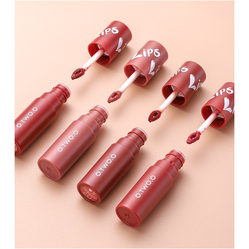 Lip Mud Matte Face Lip and Cheek Dual-use Foundation Make-up Powder Blusher Lipstick air Lip Color Non Stick Cup