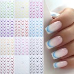 Best-selling Nail Sticker Waterproof Solid Color French Gradient Nail Adhesive Sticker DIY Nail Paste