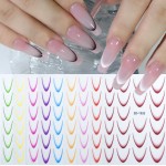 Best-selling Nail Sticker Waterproof Solid Color French Gradient Nail Adhesive Sticker DIY Nail Paste