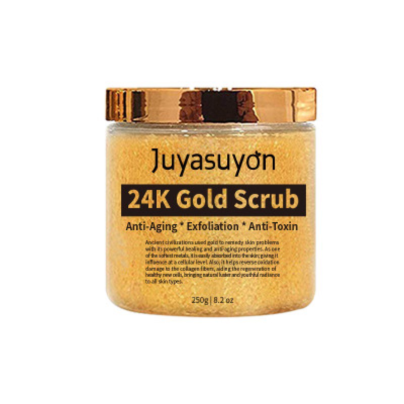 24K Gold Scrub Exfoliating Dead Skin Cleansing Moisturizing Facial Body Scrub