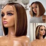 13x4 Front Lace Wig 100% Human Hair Wig  10inch Popular Style for Women in Europe, America, France and Spain