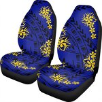 Interior Deco Items Factory - OEM Print on Demand Polynesian Tribal Blue Frangipani