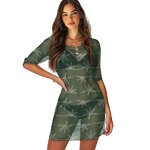 Leaf Cover-ups Factory - OEM Nakupaka Print Vacation Beach Breathable Custom Short