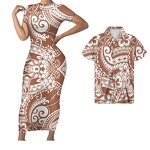 Couples Matching Outfits Manufacturer - OEM Polynesian Tribal Hibiscus Shirts Elegant