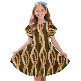 Girls Pleated Ruffle Skirt Manufacturer - OEM Maile Mokihana Customization High Quality Stretch