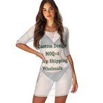 Leaf Cover-ups Factory - OEM Nakupaka Print Vacation Beach Breathable Custom Short