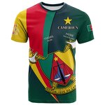 Sublimation Tee Shirt Manufacturer - OEM Blanks Mens Cameroon Flag Patriotic Vintage