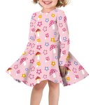 Kids Party Dresses Factory - OEM Wholesale Cartoon Cherry Design Pink Luxury Print