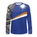 Long Sleeve T-Shirt Manufacturer - OEM Kwajalein Flag Designs Crewneck Fashion Custom
