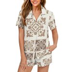 Hawaiian Quilt Pajama Set Factory - OEM Exclusive Customization Print on Demand Short Sleeve