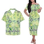 Couples Matching Outfits Manufacturer - OEM Dresses Women Off Shoulder Custom Polynesian