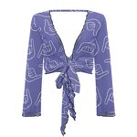 Beach Sun-protective Coat Factory - OEM Print on Demand Short Hang Loose Sexy Cropped