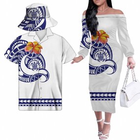 Couple Outfit Women Dresses Manufacturer - OEM Sublimation Print Fisherman Hats Samoan