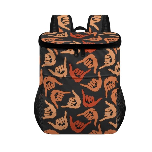 Ice Pack Backpack Factory - OEM Print on Demand Shaka Hand Sign Design Family Outdoor