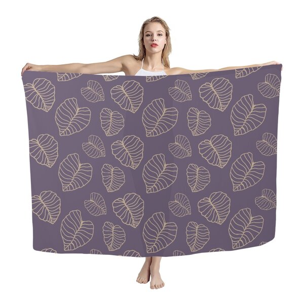 Beach Towel Swimsuit Cover Factory - OEM Print on Demand Taro Leaves Custom Hot-selling
